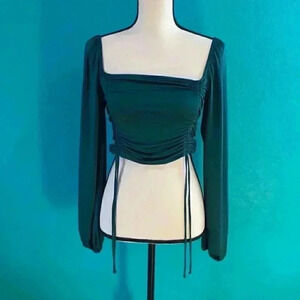 ⭐️ Zara dark green shiny top in size medium